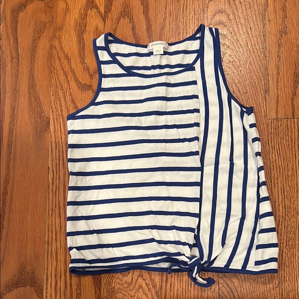 J. Crew crewcuts striped tie-front tank - 4/5
